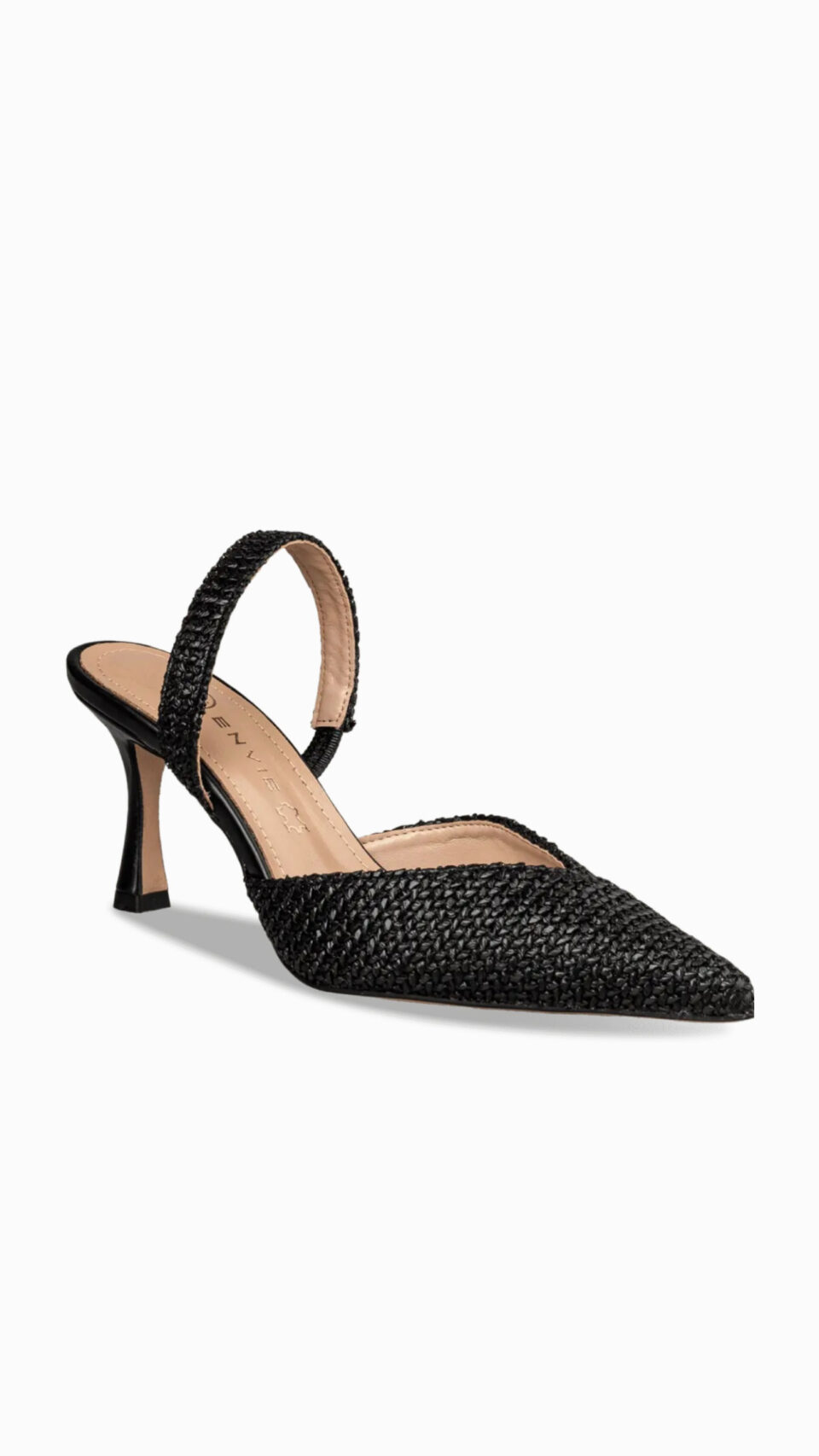 Raffia-Effect Slingback Pumps