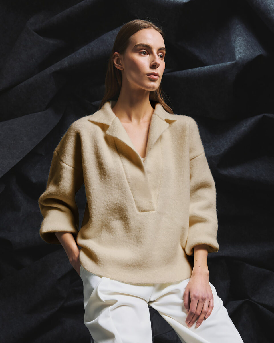 Smoking Flat Knit Sweater Off White