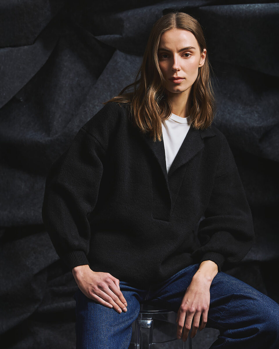 Smoking Flat Knit Sweater Black