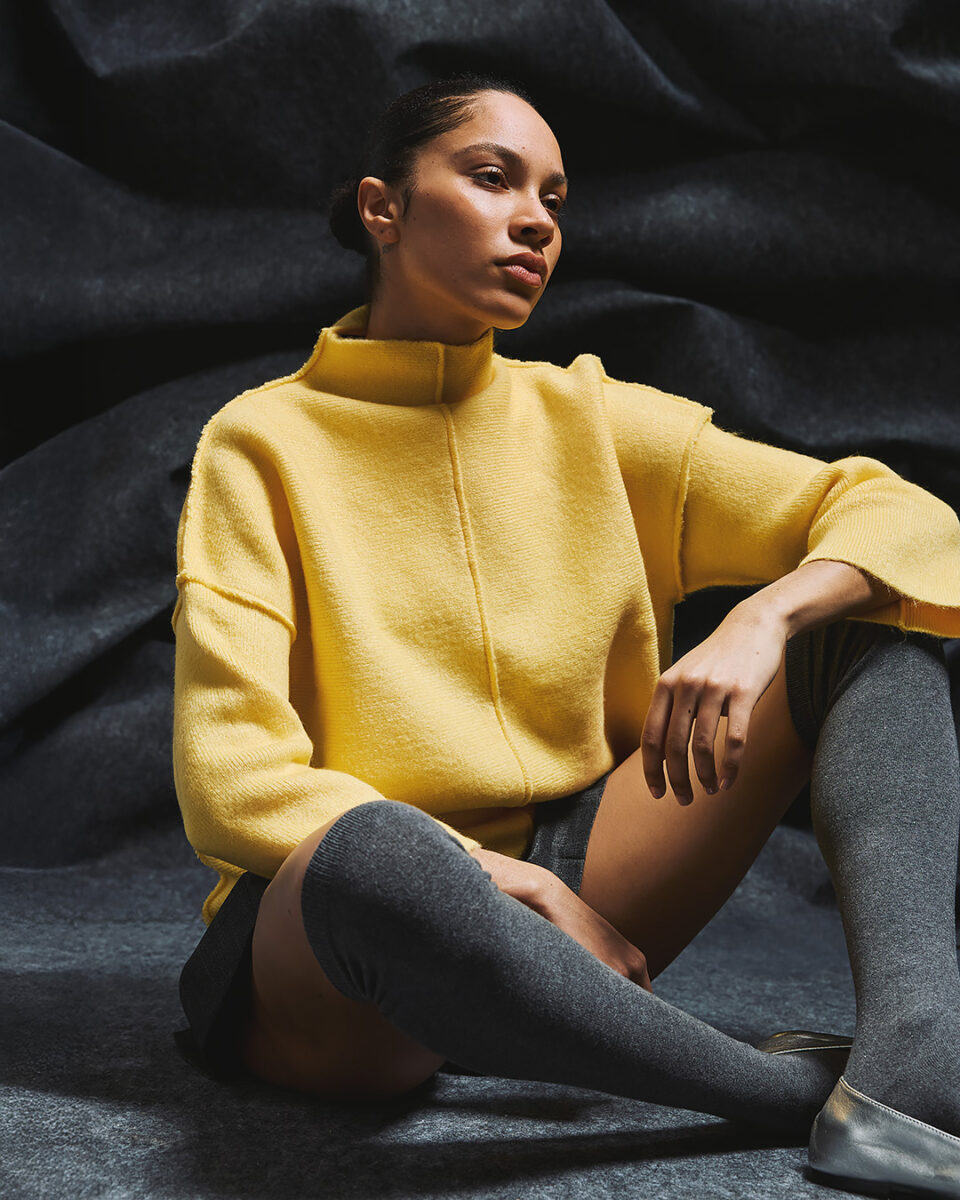 Relaxed Knit Sweater Yellow