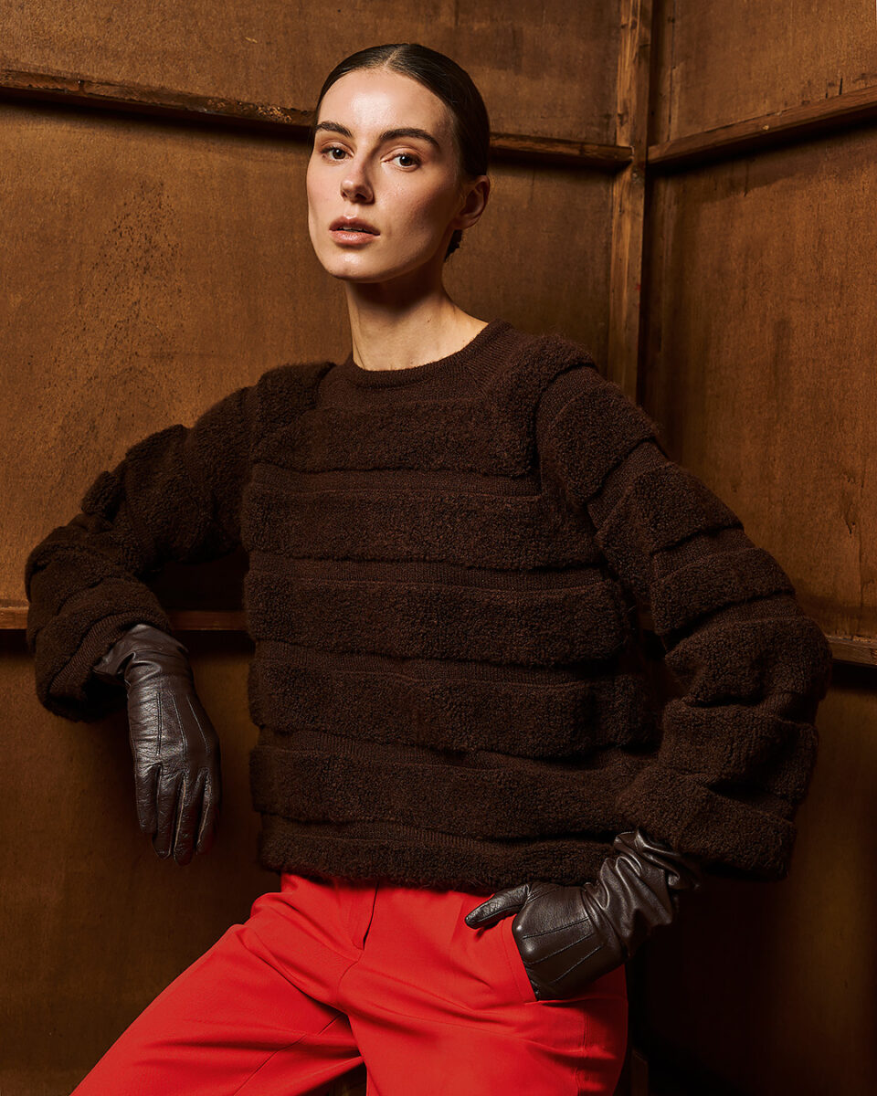 Two Knit Ways Knit Sweater Coffee