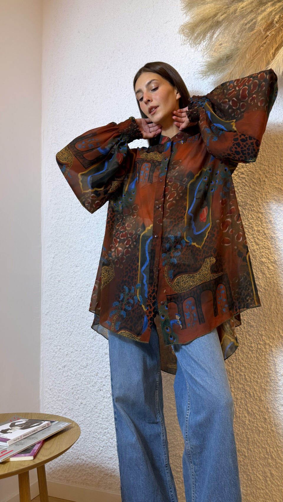 Eros Printed Tunic Top Animal Print