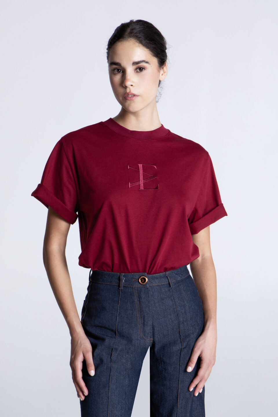 Bordeaux Embroidered T-Shirt