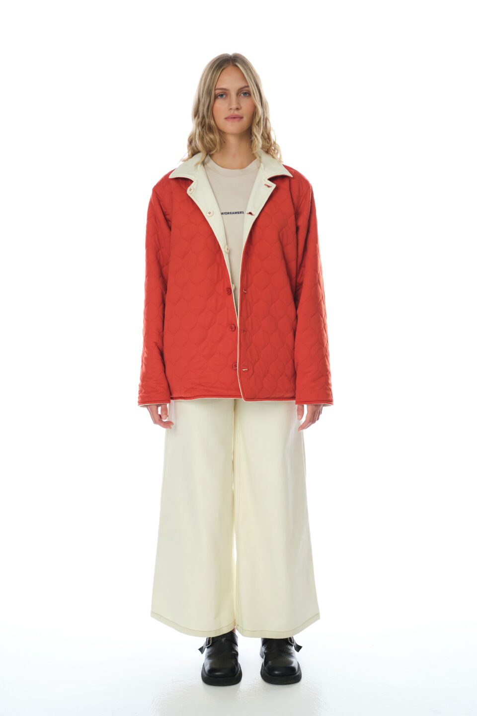 Val Paraiso Double Face Jacket Off White-Red