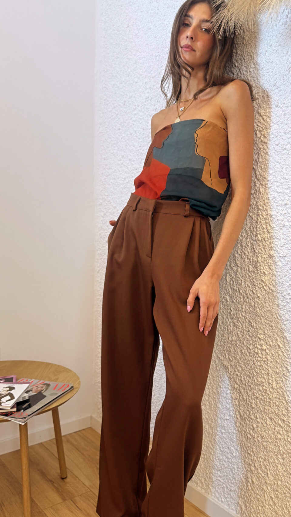 Relate Pants Cool-Wool Caramel Cafe