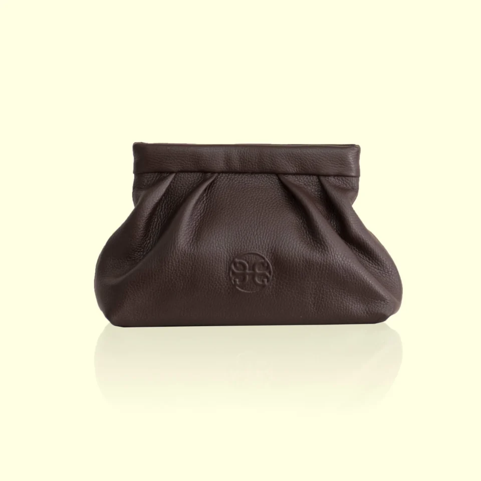 Kiss Leather Pouch - Dark Brown