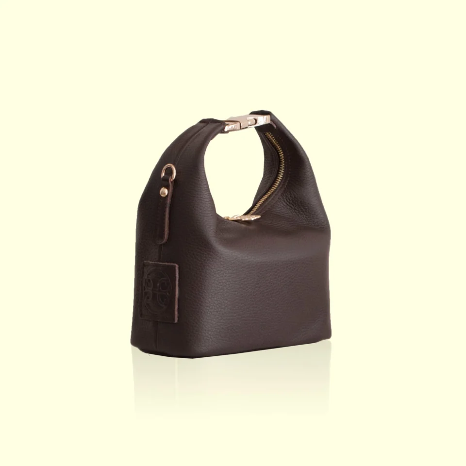 Maggie Leather Handbag - Dark Brown