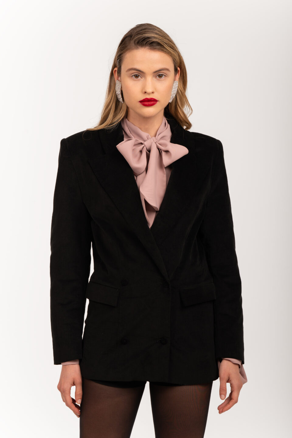 Son Midnight Velvet Oversized Power Suit Blazer