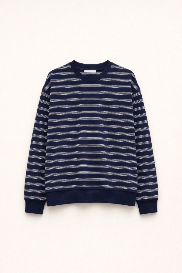 Striped Crewneck Blue