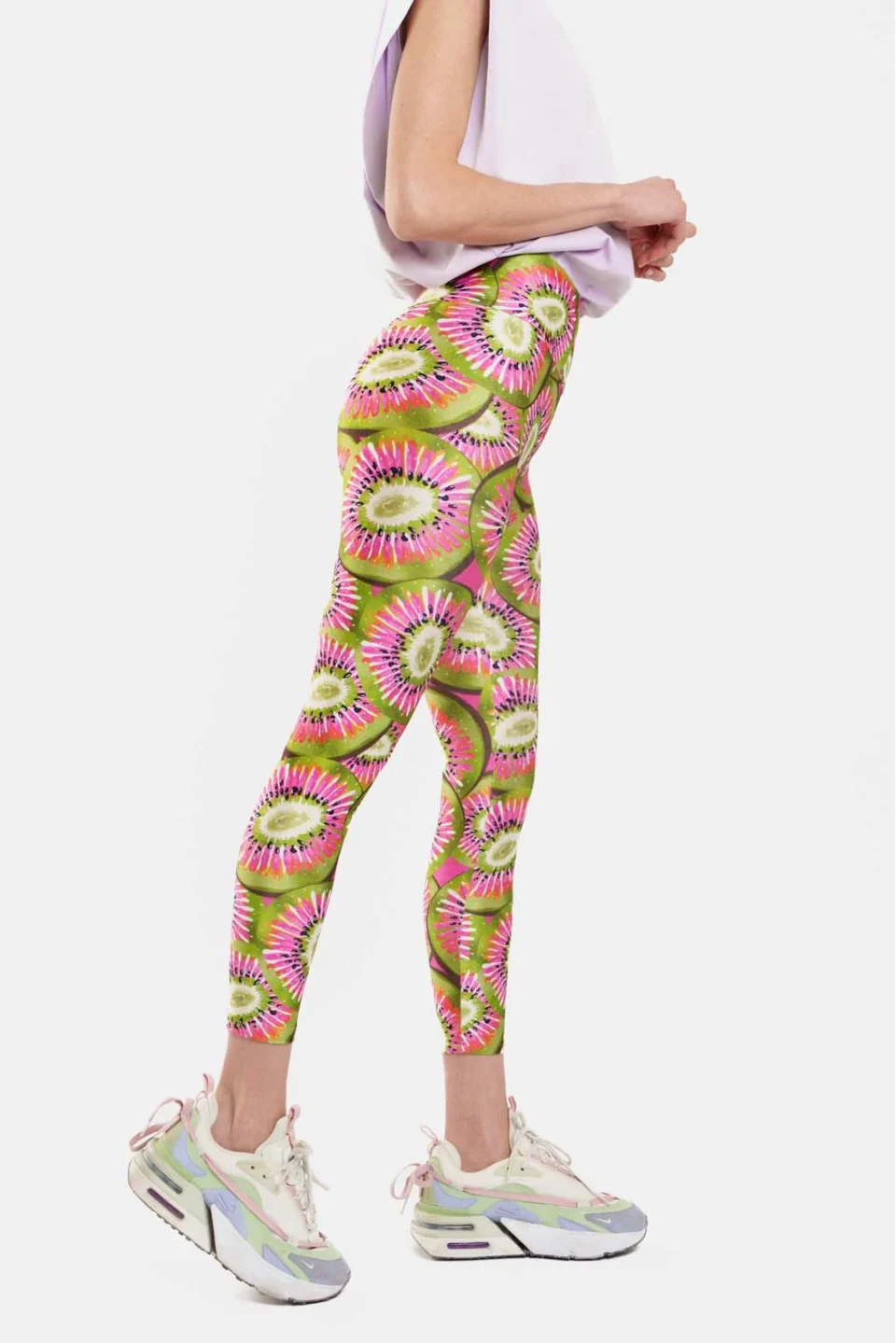 Woman Printed High-Waisted Leggings 7/8 - Kiwi Green