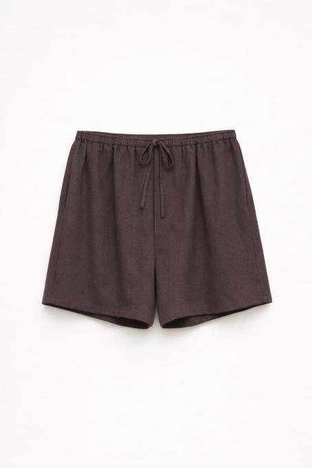 Linen Shorts Marrone