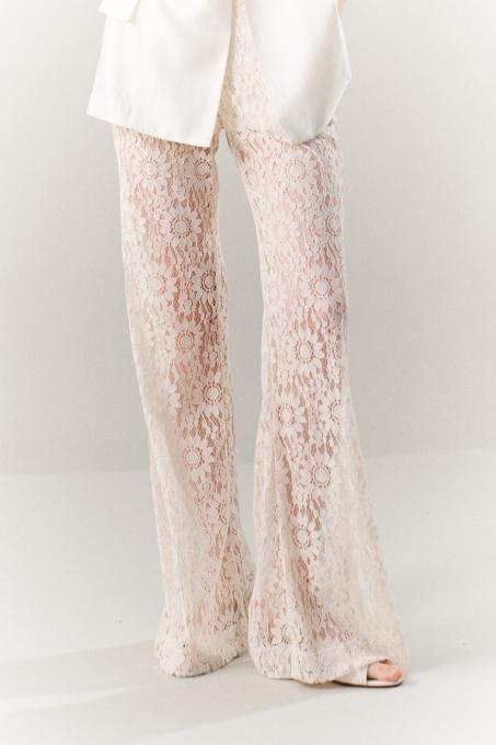 Lace Pants Beige