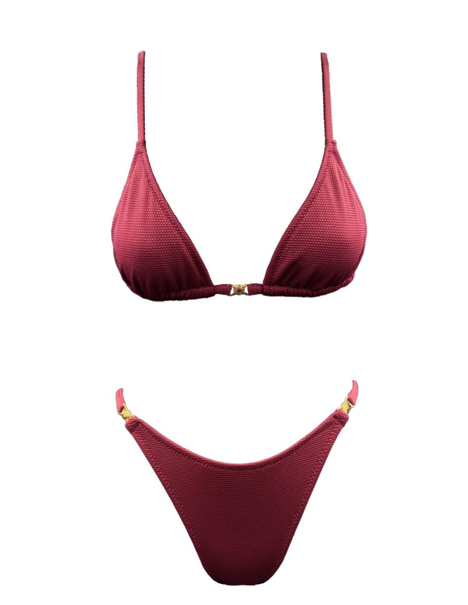 Wine Shell Triangle Bikini
