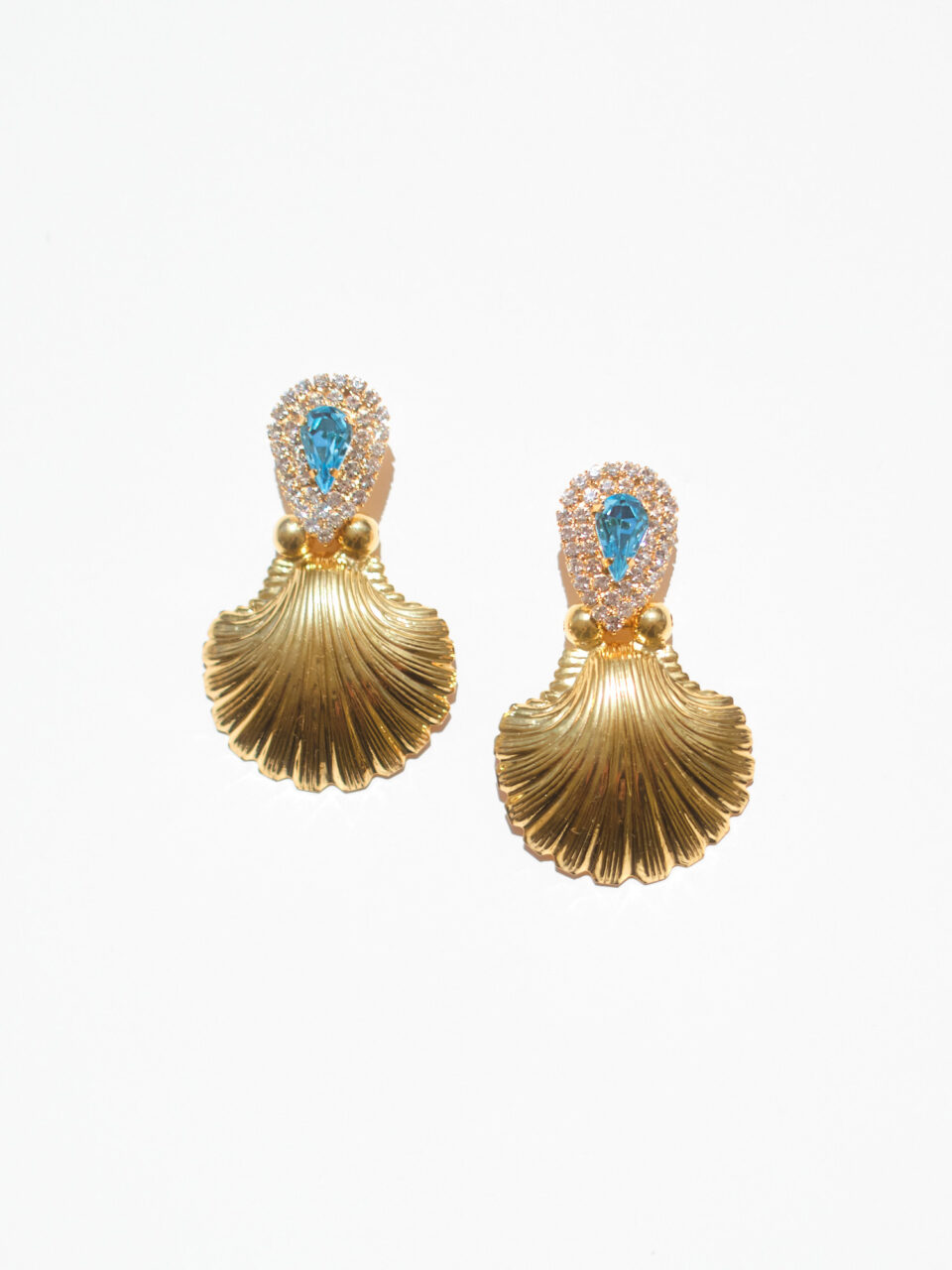 Ocean Muse Earrings(Gold/Aqua)