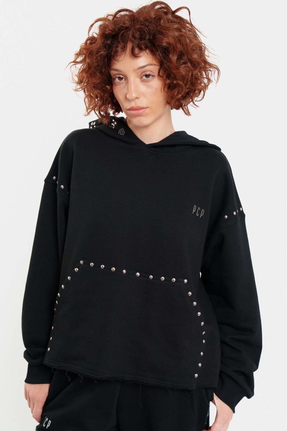 Woman Hoodie With Studs - Stud