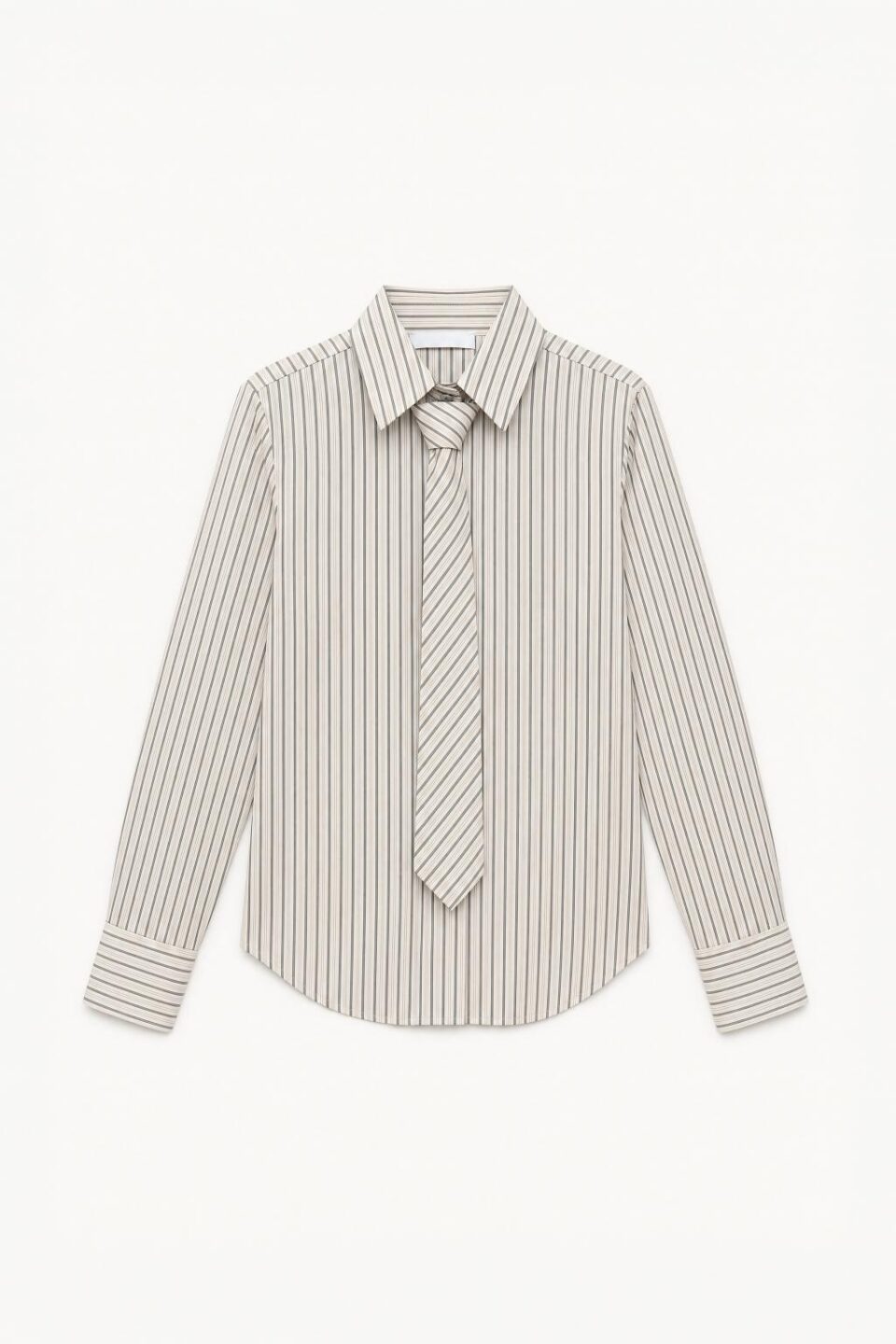 Tie Neck Shirt Off White